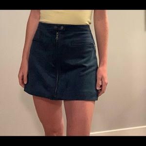 BCBGMAXAZRIA Deep Green Blue Mini Skirt